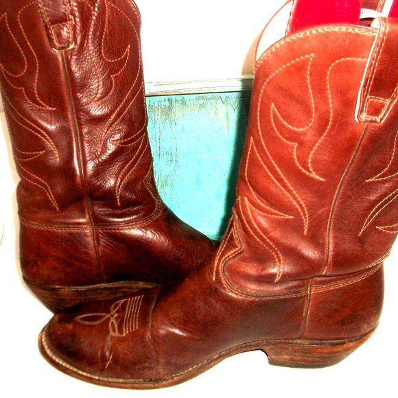 Vintage 1977 Stewart Boot Co Tucson, Az Handmade Western Boots 13D $1200 READ! - Picture 4 of 12